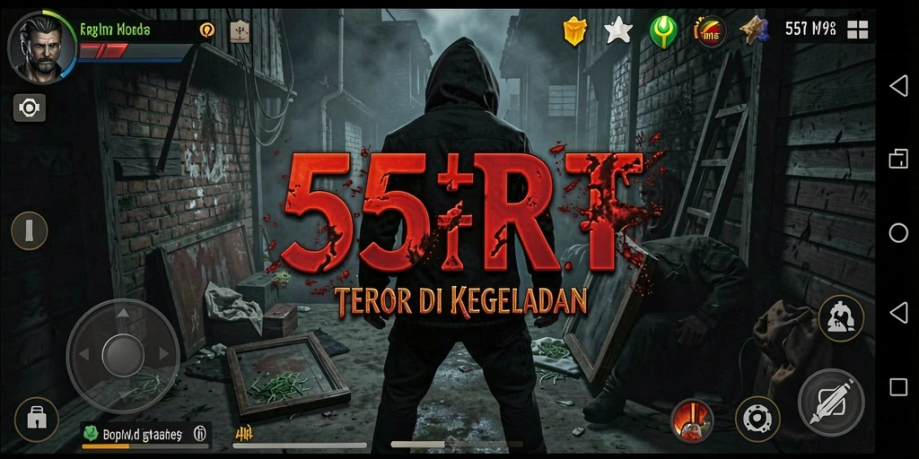 Tampilan gameplay 55RT yang menakutkan dan mendebarkan.