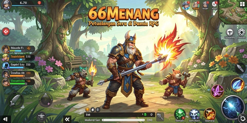 Screenshot gameplay 66MENANG menampilkan aksi seru dalam dunia RPG.