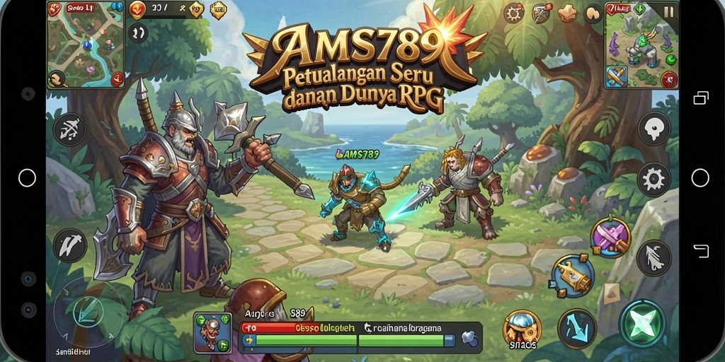 Screenshot menampilkan aksi menarik dalam gameplay RPG AMS789.