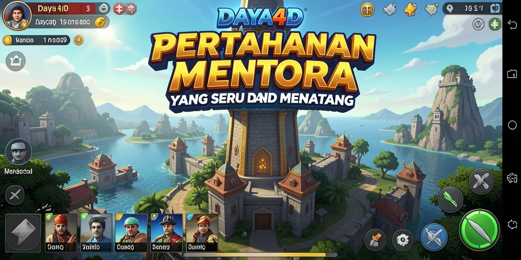 Tangkapan layar DAYA4D menampilkan momen menegangkan saat mempertahankan menara.