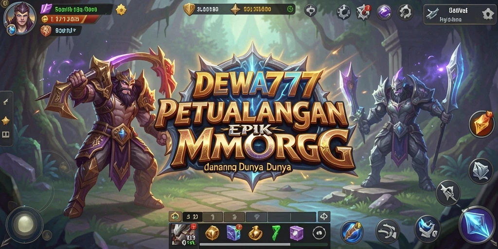 Tampilan gameplay <strong>DEWA777</strong> yang epik dengan grafis yang menakjubkan.