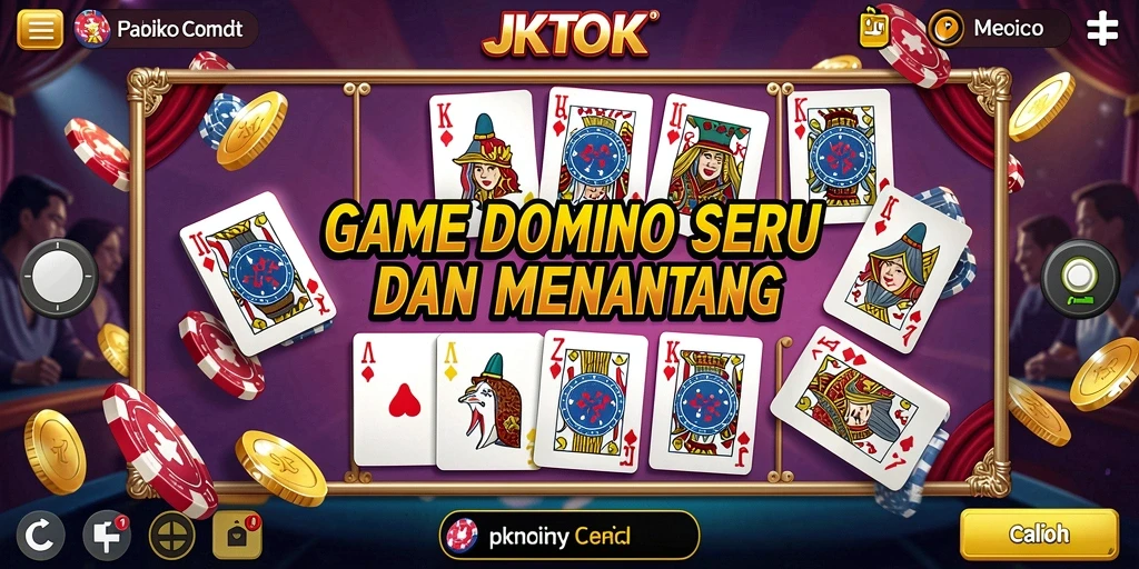 Tampilan gameplay seru di JKTOK dengan berbagai aksi Domino.