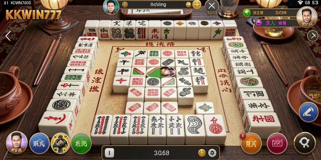 Screenshot KKWIN777 menampilkan gameplay Mahjong yang seru dan menantang.