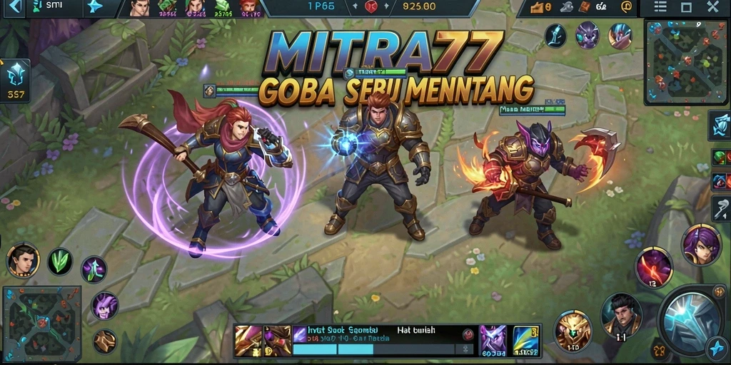 Screenshot gameplay <strong>MITRA77</strong> dengan pertarungan tim yang intens.