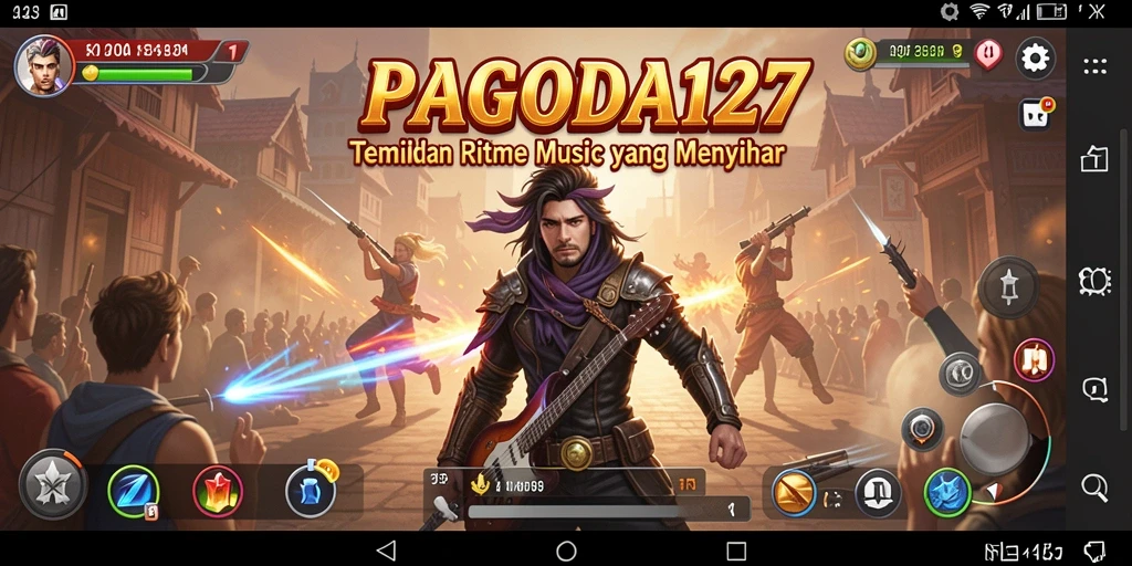 Tampilan menarik dari gameplay PAGODA127 saat bermain musik.
