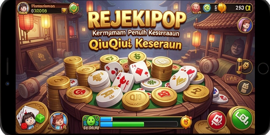 Tampilan gameplay QiuQiu yang mengasyikkan di REJEKIPOP.