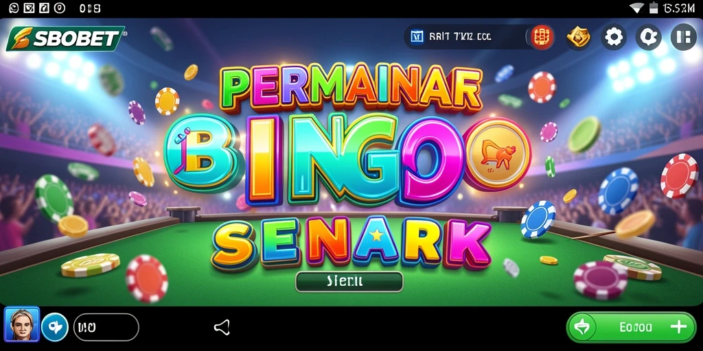 Screenshot SBOBET menunjukkan keseruan gameplay Bingo yang menghibur.