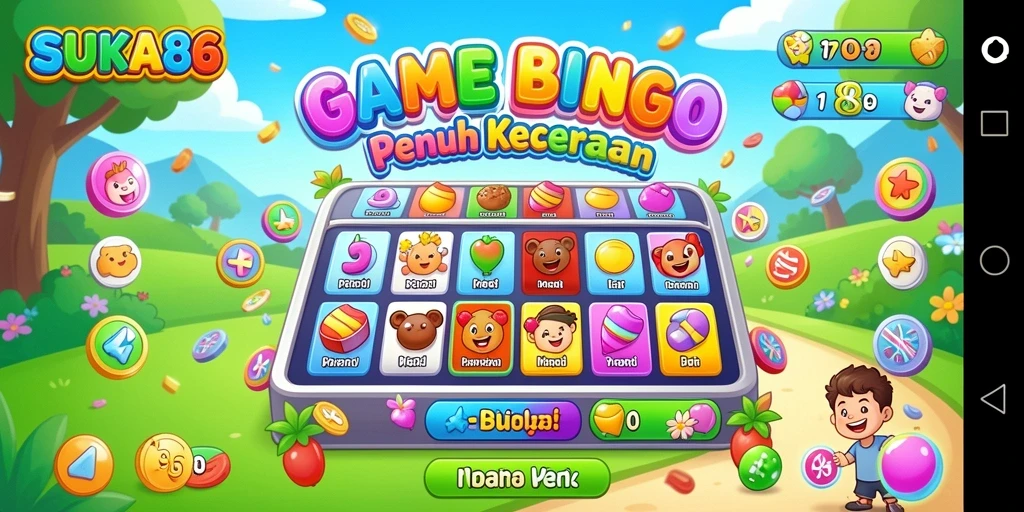 Tampilan gameplay Bingo yang seru dan penuh warna di SUKA86.