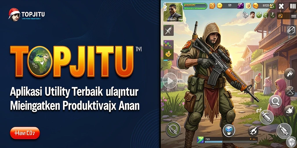 Screenshot utama <strong>TOPJITU</strong> menunjukkan antarmuka pengguna yang sederhana dan fungsional.