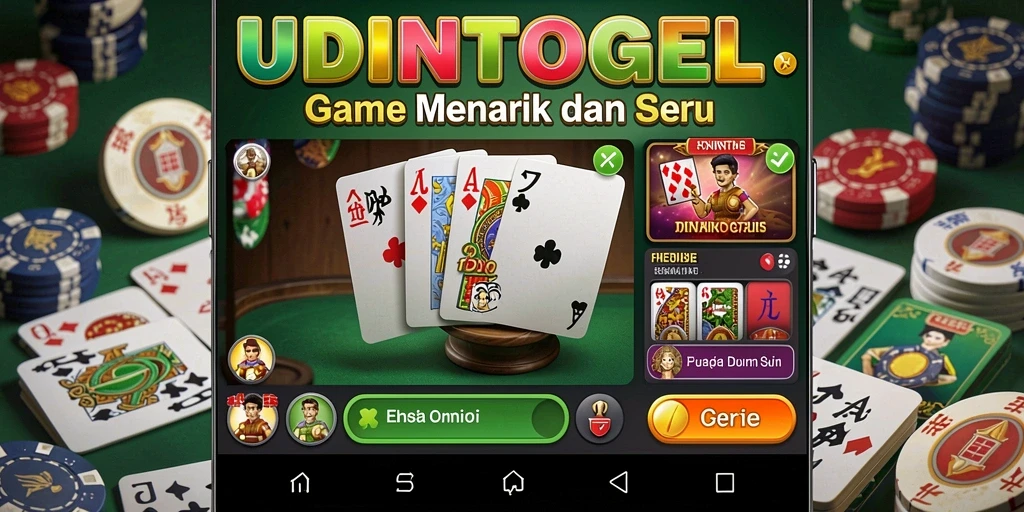 Screenshot gameplay UDINTOGEL yang menunjukkan keseruan bermain domino.