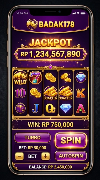 Tampilan aplikasi badak178 di perangkat Android.